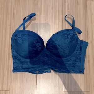 Lace corset style bra